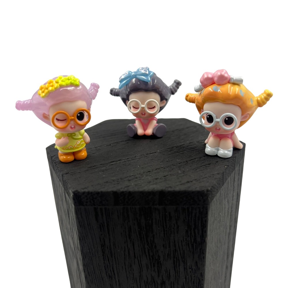 SUVI Potato Puree Mini Figure Lot of 3 Colorful Outfits Oversized Glasses 2in